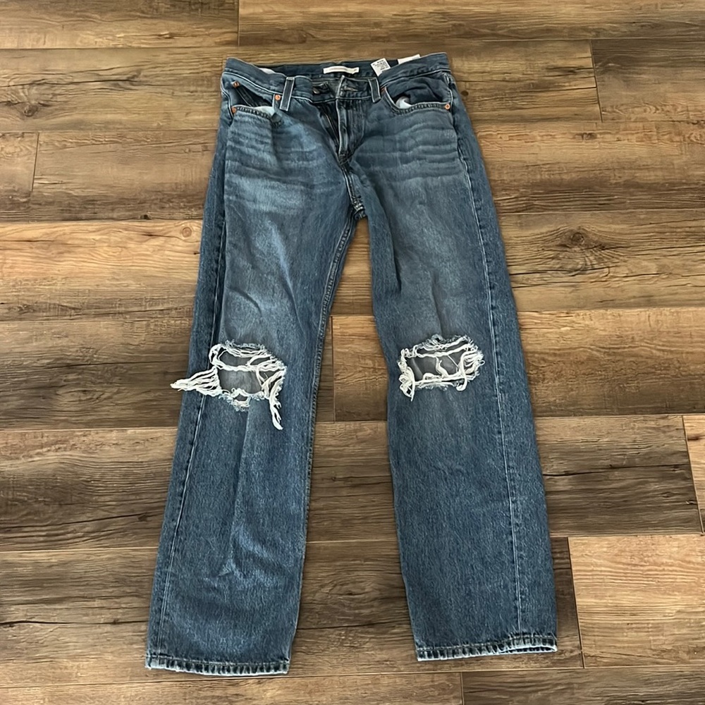 LEVI - Low Pro Straight Ripped Leg Jeans